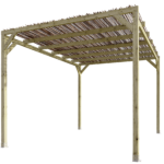 Pérgola Maciza 4x3 con Mimbre