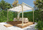 Pérgola Maciza 4x3 con Toldo Corredero