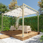 Pérgola Laminada 4x3 con Toldo Corredero