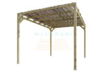Pérgola Maciza 3x3 con Mimbre - Imagen 2