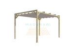 Pérgola Maciza 4x3 con Toldo Corredero - Imagen 2