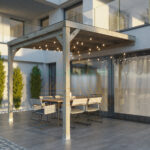 Pérgola Laminada 3x3 Techada Anexada