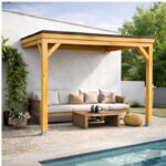 Pérgola Laminada 4x4 Techada Anexada