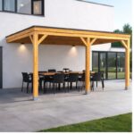 Pérgola madera laminada 6x3 Techada Anexada - Imagen 3